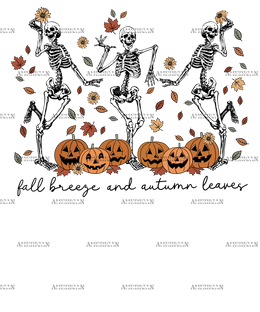 Fall Breeze And Autumn Leaves DTF Transfer