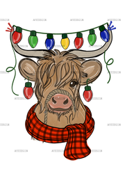 Fall Cow DTF Transfer