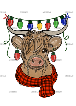 Fall Cow DTF Transfer