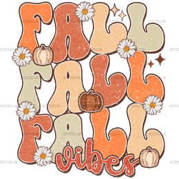 Fall Fall Vibes Dotted DTF Transfer