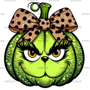 Fall Grinch Pumpkin DTF Transfer