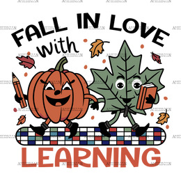 Fall In Love With Learning-2 DTF Transfer