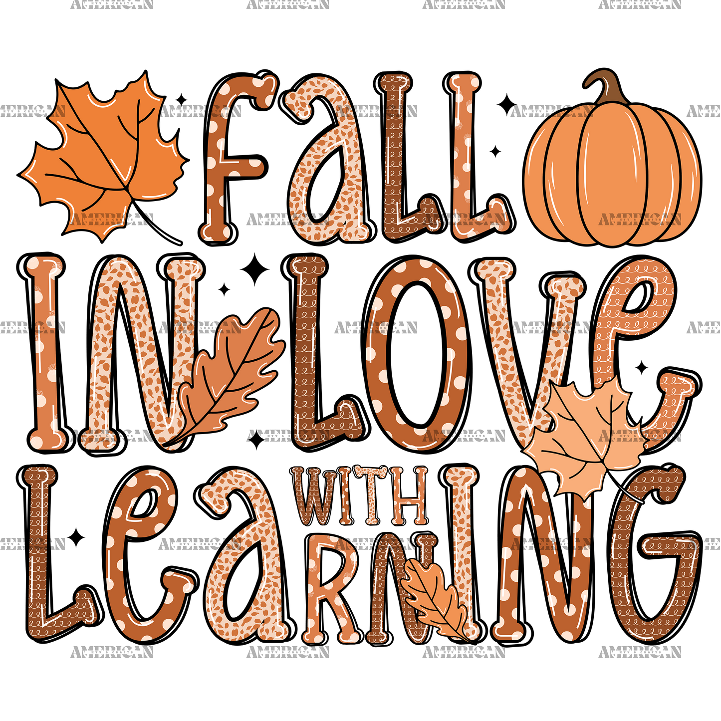 Fall In Love With Learning-3 DTF Transfer