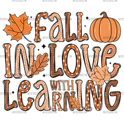 Fall In Love With Learning-3 DTF Transfer