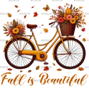 Fall Is Beautiful Bicycle DTF Transfer