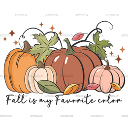 Fall Is My Favorite Color Pumpkin DTF Transfer