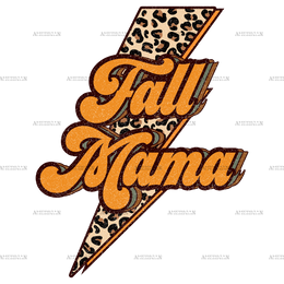 Fall Mama Bolt Dotted DTF Transfer