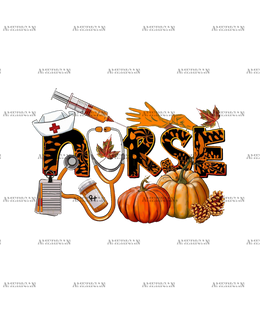 Fall Nurse DTF Transfer