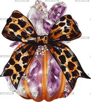 Fall Pumpkin Bow-2 DTF Transfer