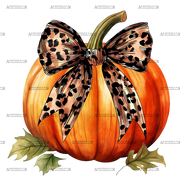 Fall Pumpkin Bow-3 DTF Transfer