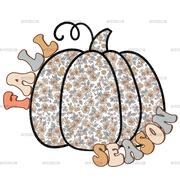 Fall Season Pumpkin Dotted DTF Transfer