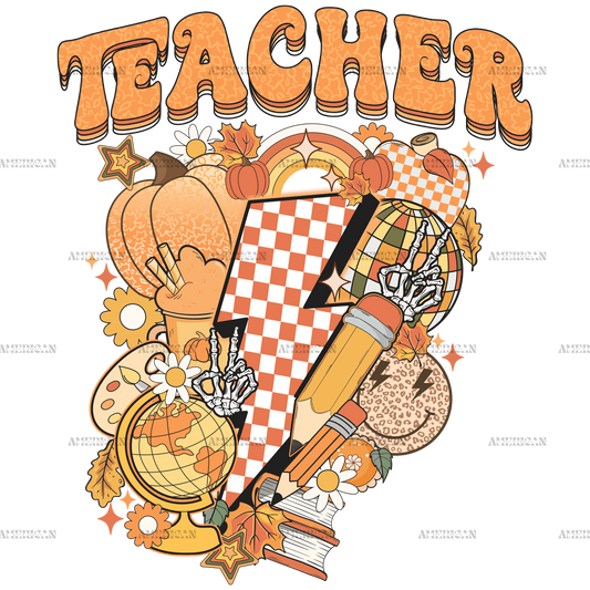 Fall Teacher DTF Transfer