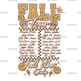 Fall Tour Fall Vibes Only-1 DTF Transfer