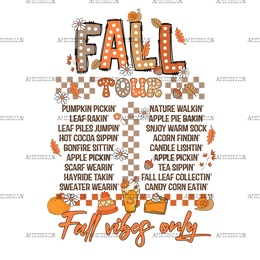 Fall Tour Fall Vibes Only-2 DTF Transfer