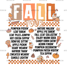 Fall Tour Fall Vibes Only-3 DTF Transfer