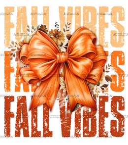 Fall Vibes Bow-1 DTF Transfer