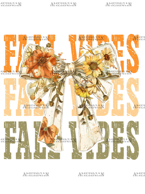 Fall Vibes Bow-2 DTF Transfer