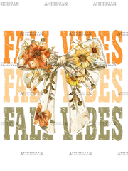 Fall Vibes Bow-2 DTF Transfer