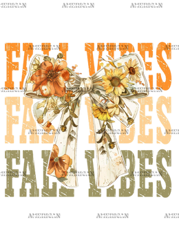 Fall Vibes Bow-2 DTF Transfer