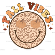 Fall Vibes Smily Face DTF Transfer