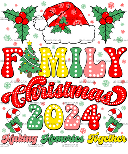 Family Christmas 2024 DTF Transfer