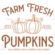 Farm Fresh Pumpkins Hand Picked DTF Transfer