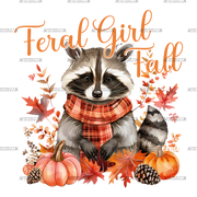 Feral Girl Fall DTF Transfer