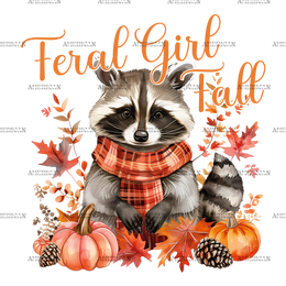 Feral Girl Fall DTF Transfer