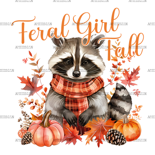 Feral Girl Fall DTF Transfer