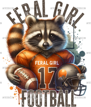 Feral Girl Football-1 DTF Transfer