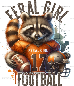Feral Girl Football-1 DTF Transfer