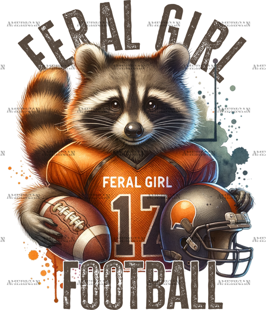 Feral Girl Football-1 DTF Transfer