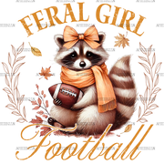 Feral Girl Football-3 DTF Transfer