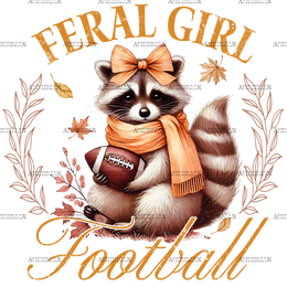 Feral Girl Football-3 DTF Transfer