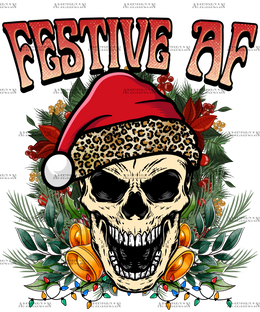 Festive AF-1 DTF Transfer