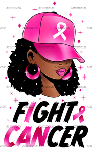 Fight Breast Cancer Black Woman DTF Transfer