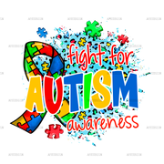 Fight For Autism Ribbon DTF Transfer
