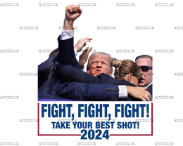 Fight Take Your Best Shot 2024  DTF Transfer