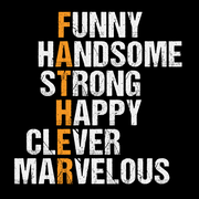 Funny Handsome Strong Happy Clever Marvelous DTF Transfer