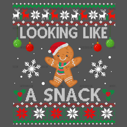 Gingerbread Looking Like A Snack-3 DTF Transfer