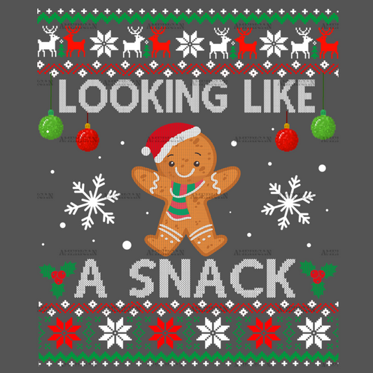 Gingerbread Looking Like A Snack-3 DTF Transfer