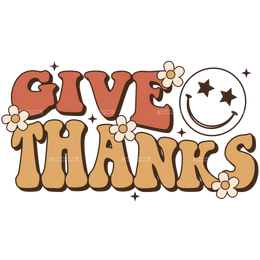 Give Thanks DTF Transfer