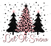 Glitter Let It Snow DTF Transfer