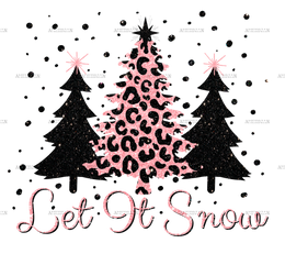 Glitter Let It Snow DTF Transfer
