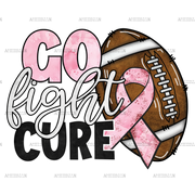 Go Fight Cure Cancer Football DTF Transfer