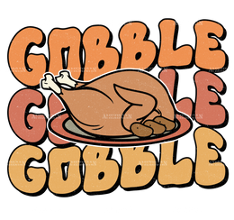 Gobble Turkey DTF Transfer