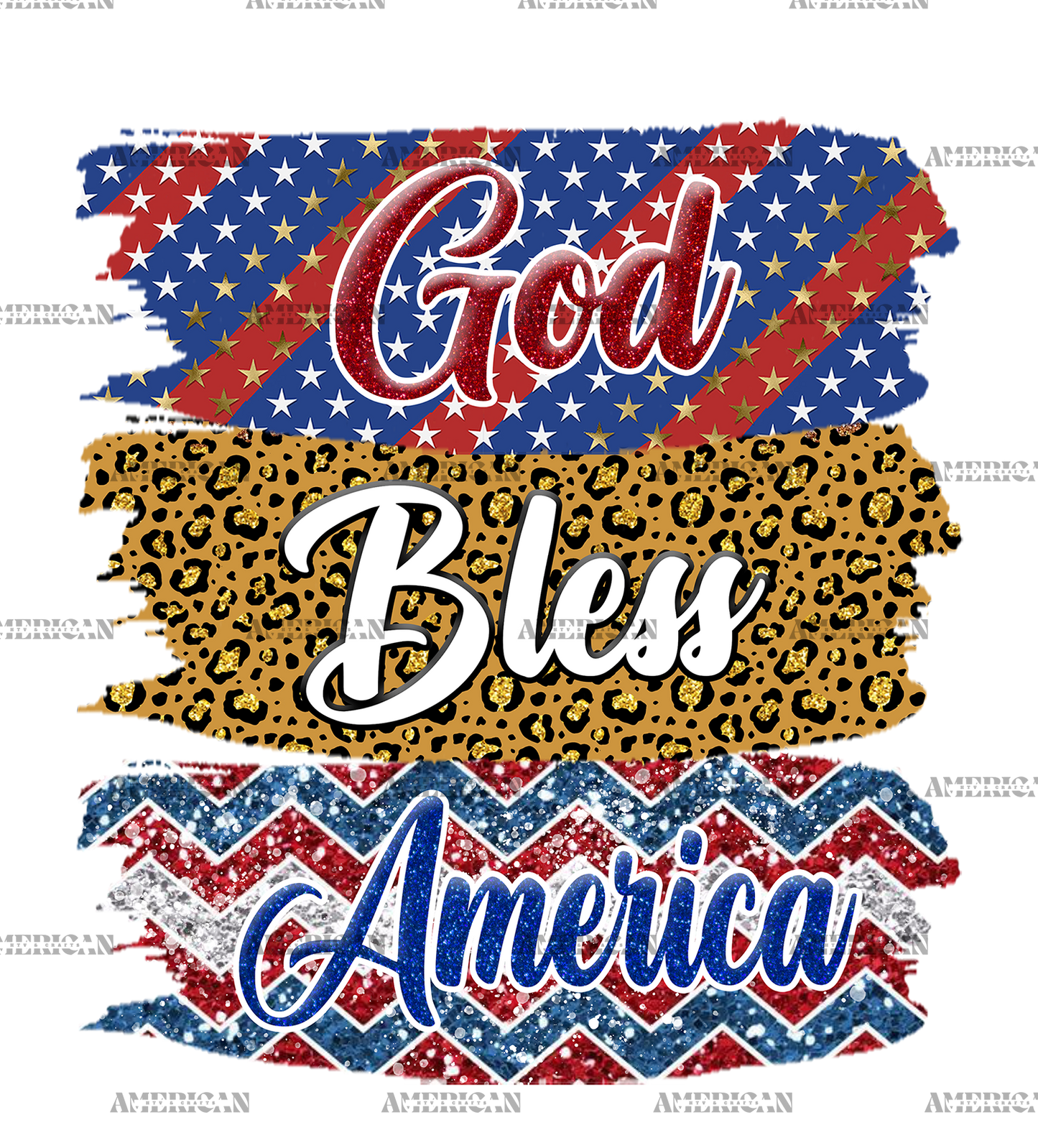 God Bless America-2 DTF Transfer
