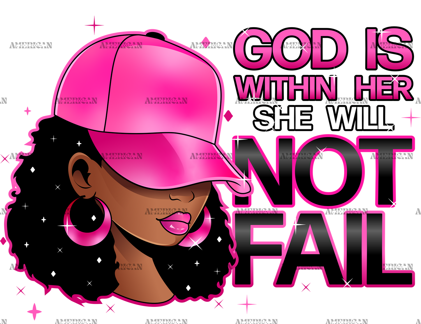 God Is Within Her She Will Not Fail Cancer DTF Transfer