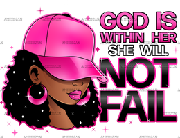 God Is Within Her She Will Not Fail Cancer DTF Transfer