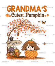 Grandma's Cutest Pumpkin DTF Transfer